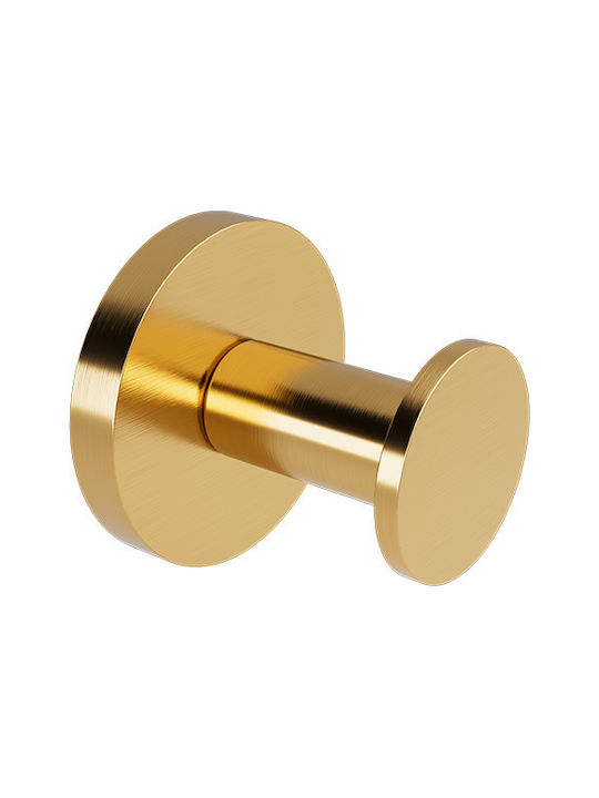 OMICRON SINGLE ROBE HOOK 2.8X4X4.4CM PVD BRUSHED GOLD