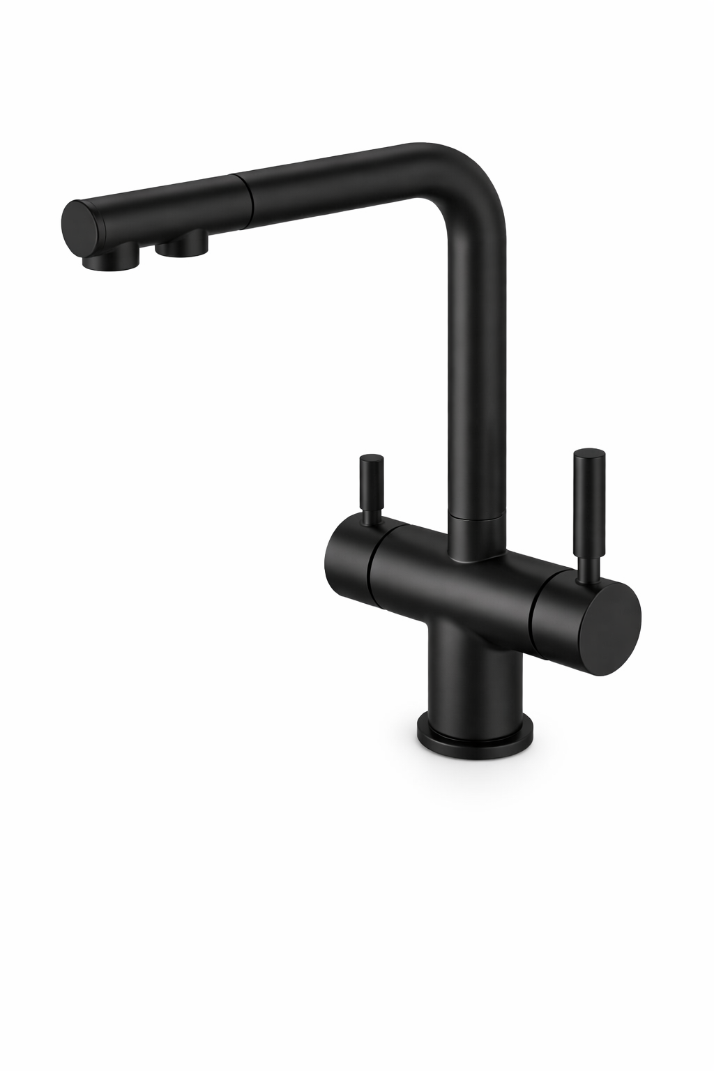 HARMONY 3-WAY KITCHEN MIXER BLACK MATT WITH PULL-OUT SPRAY