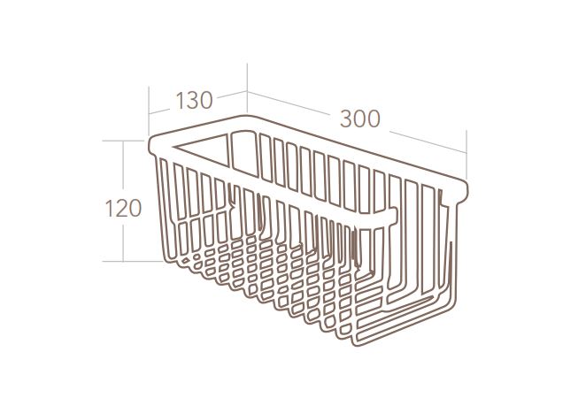 RECTANGULAR ALUMINIUM BASKET