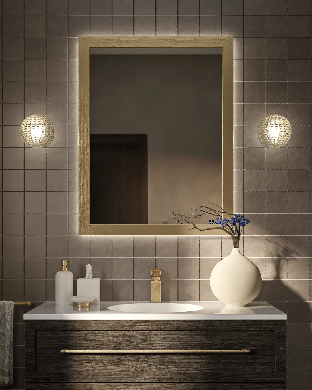WOOD MODERN MIRROR