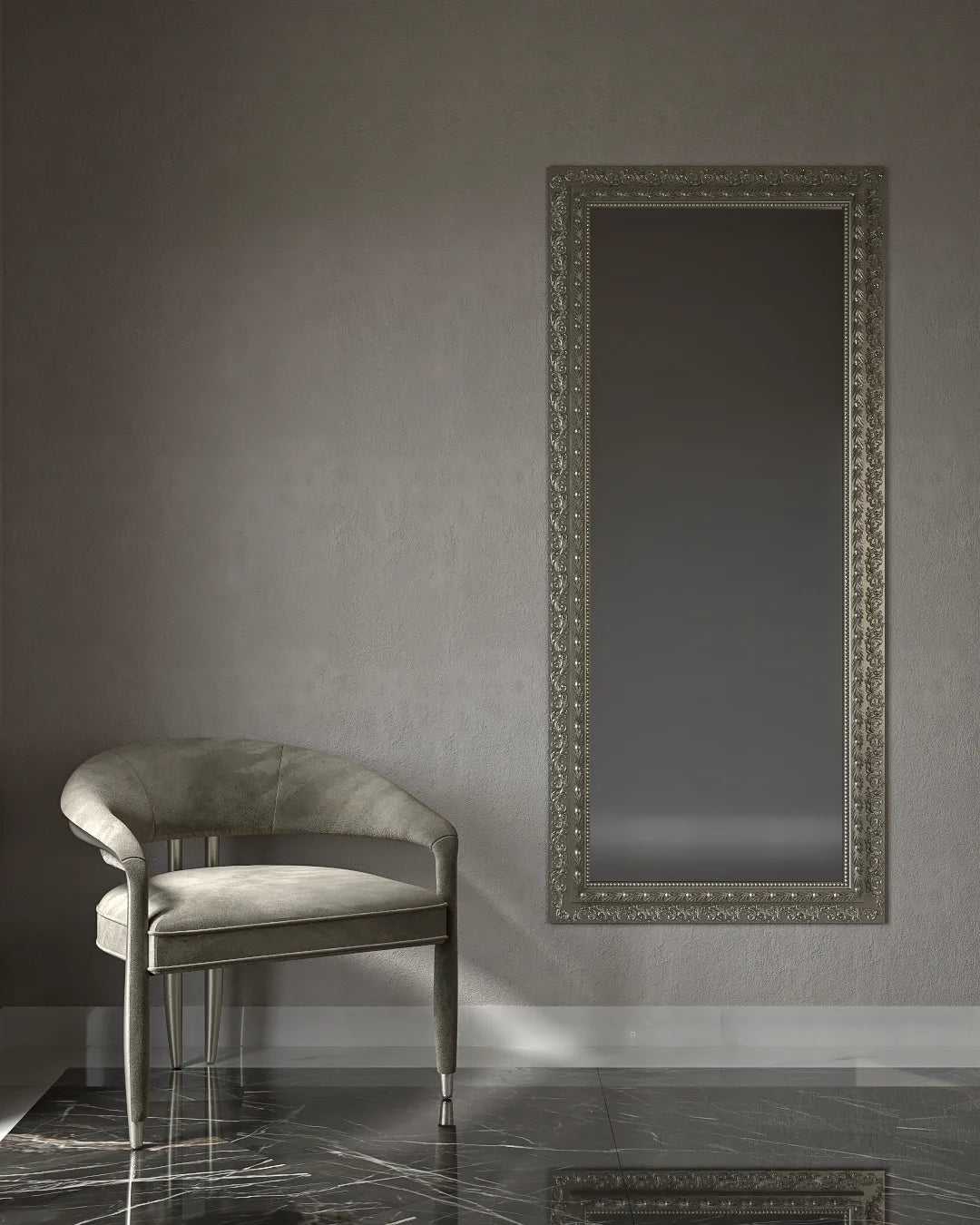 WOOD ANTIQUE MIRROR