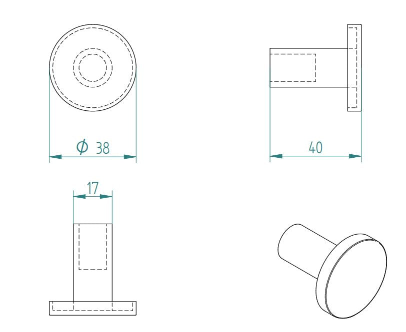 LAMDA BLACK MATTE SINGLE ROBE HOOK