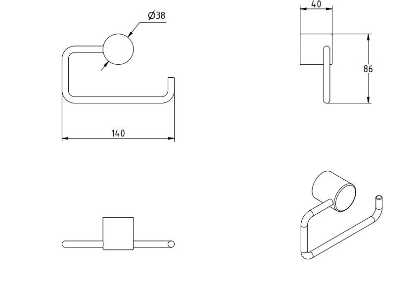 LAMDA TOILET ROLL HOLDER
