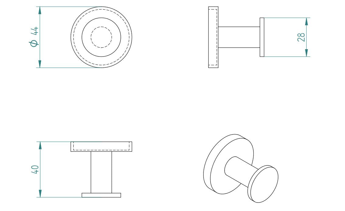 OMICRON SINGLE ROBE HOOK