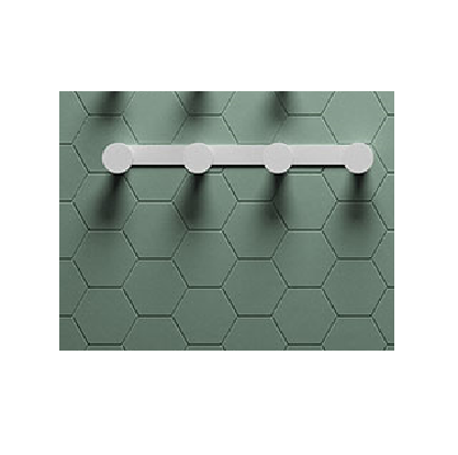 Omicron quadruple robe hook – white matte