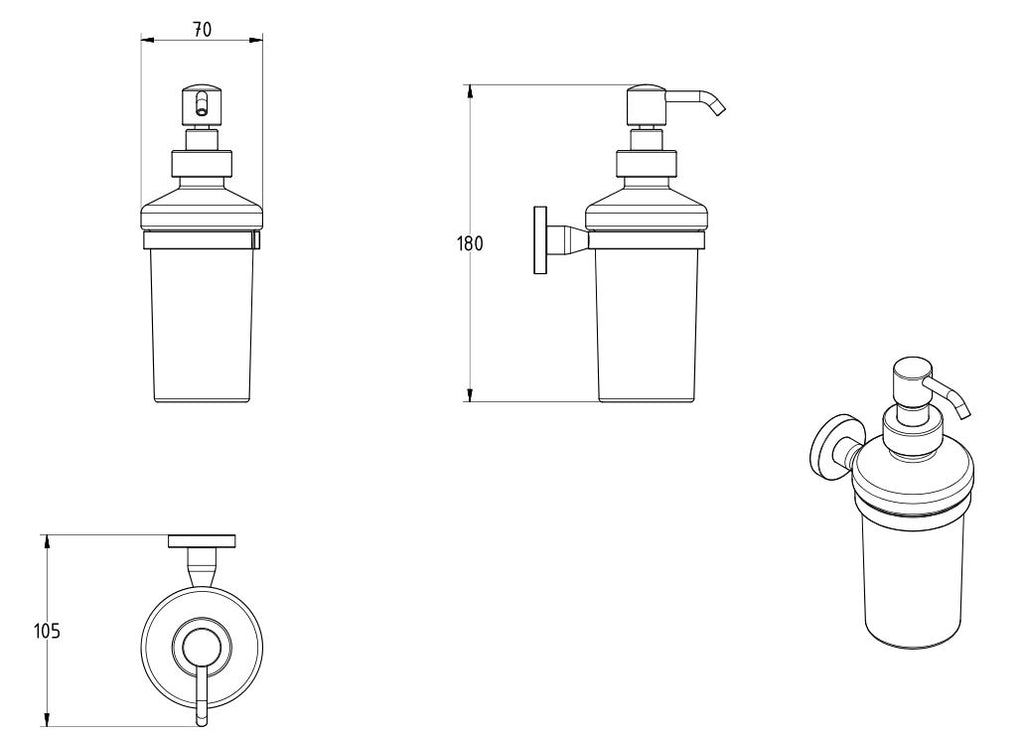 SIGMA WALL MOUNTED SOAP DISPENSER
