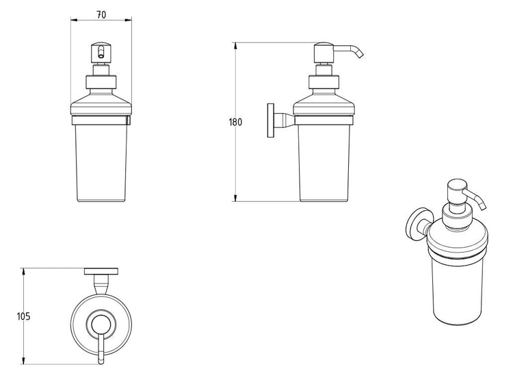 SIGMA WALL MOUNTED SOAP DISPENSER