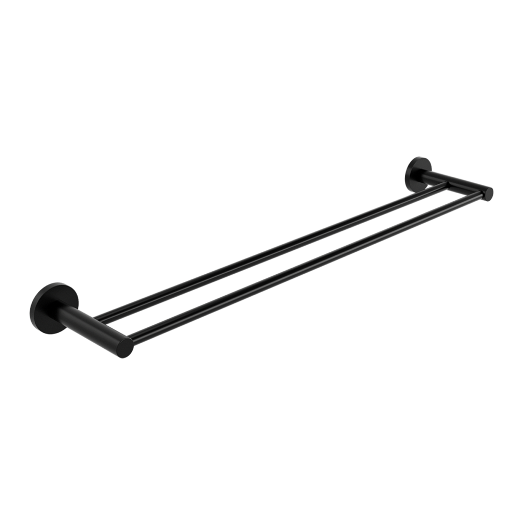 SIGMA BLACK MATTE DOUBLE TOWEL RAIL 58CM