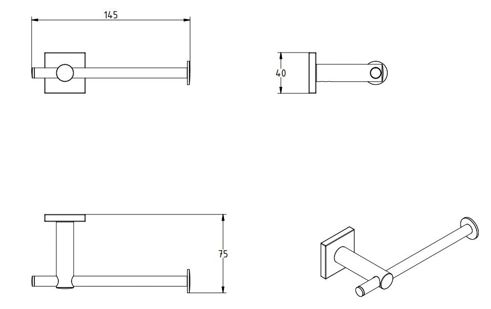 DELTA TOILET ROLL HOLDER