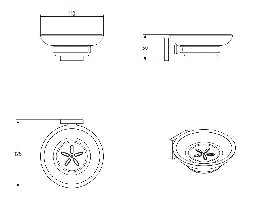 DELTA WALL MOUNTED SOAP DISH HOLDER