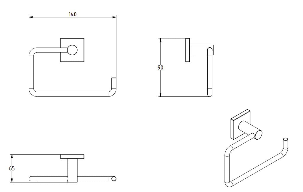 DELTA OPEN TOILET ROLL HOLDER