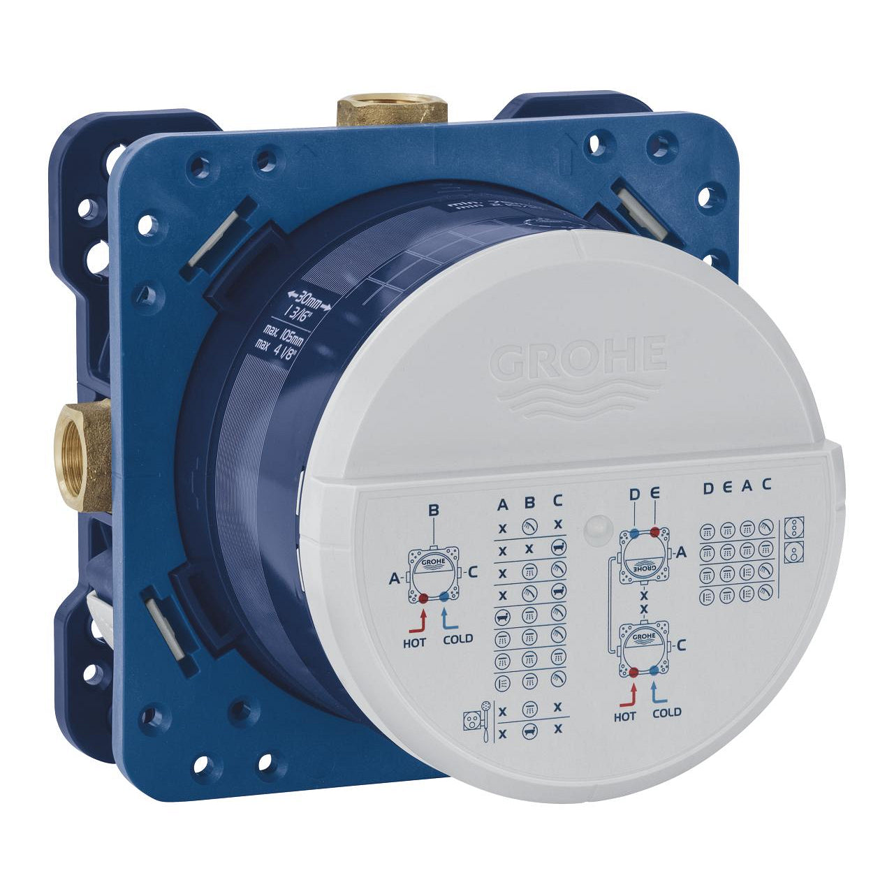 GROHE RAPIDO SMARTBOX UNIVERSAL ROUGH-IN BOX, 1/2″ FOR CONCEALED SHOWER MIXERS