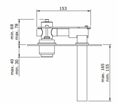 ICONE WALL MOUNTED TEMPORIZED CONCEALED BASIN MIXER