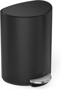 Simplehuman 6L semi-Round Step can Matte Black