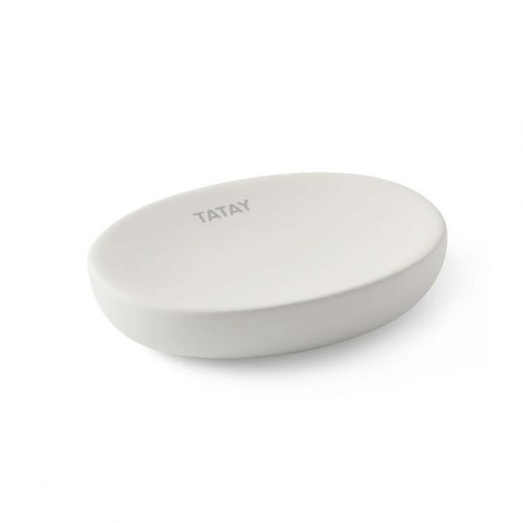 TATAY SOFT SOAP DISH WHITE PERGAMON