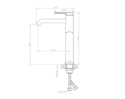 ERA WHITE HIGH SPOUT BASIN MIXER