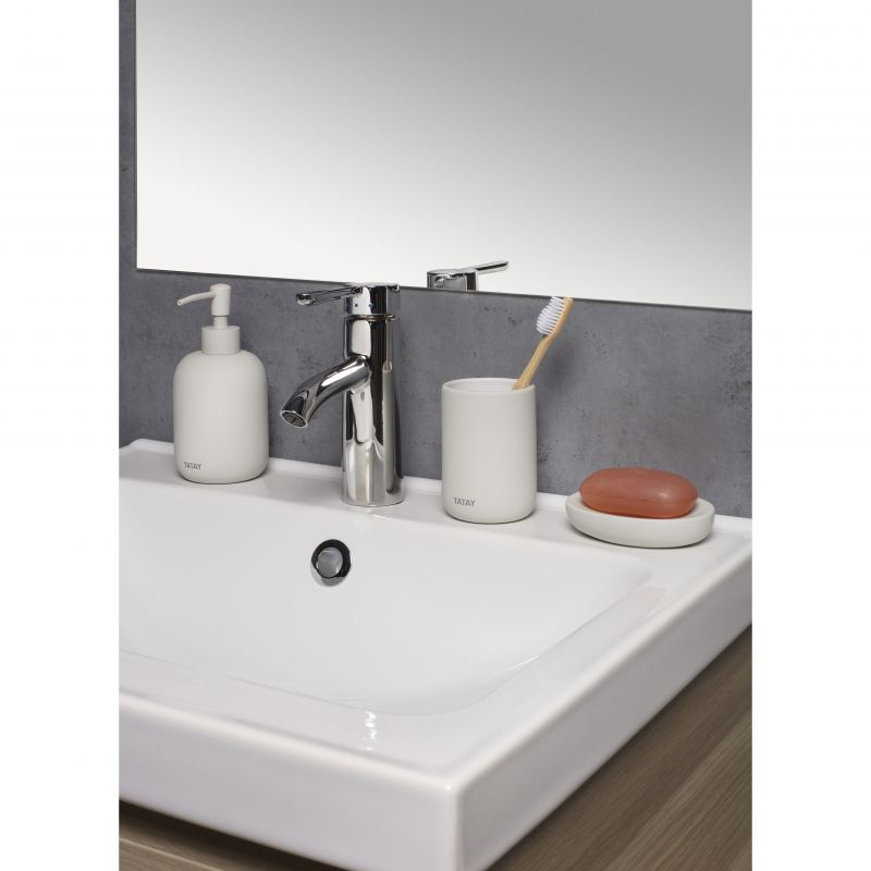 TATAY SOFT SOAP DISH WHITE PERGAMON