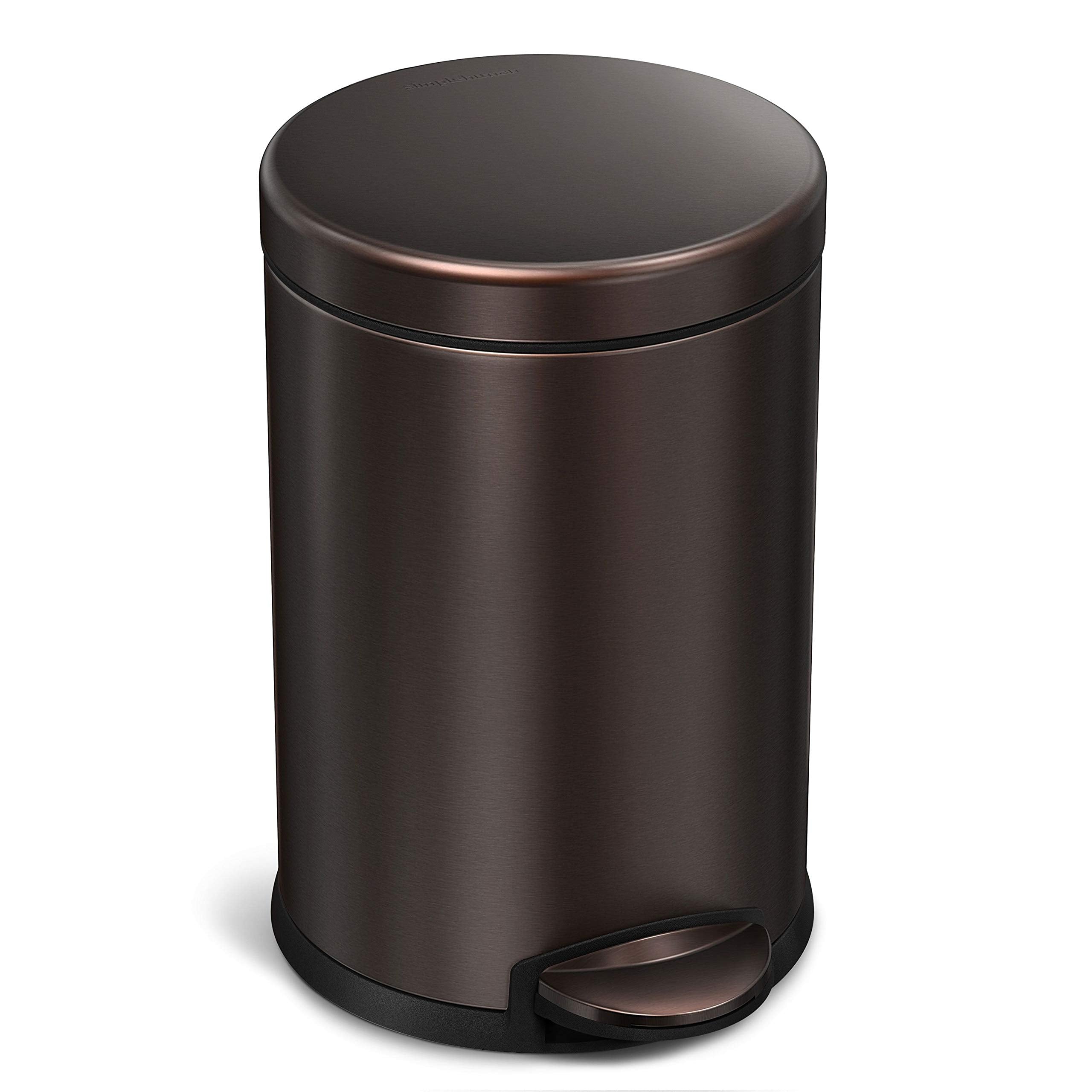 4.5L Round Pedal Bin Dark Bronze Stainless Steel