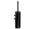 Black wall mounted toilet brush with short handle