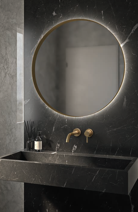 IRON CIRCLE  SLIM WALL MIRROR 60CM & 70CM & 80CM