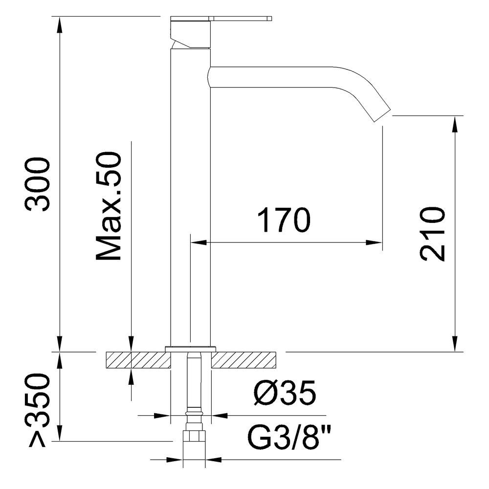 NEXUS BRUSHED GOLD SINGLE LEVER BASIN MIXER