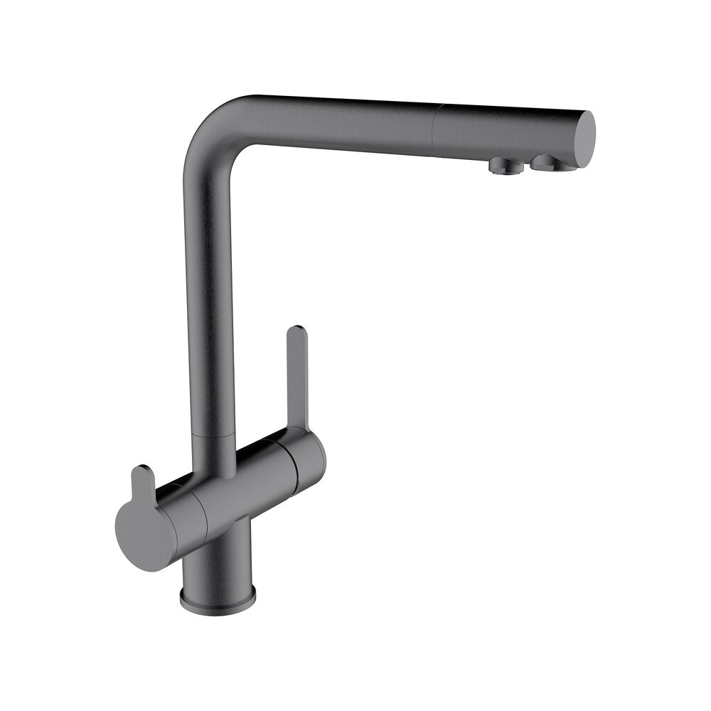 NEXUS GUNMETAL SINGLE-LEVER 3WAY PULL-OUT KITCHEN MIXER