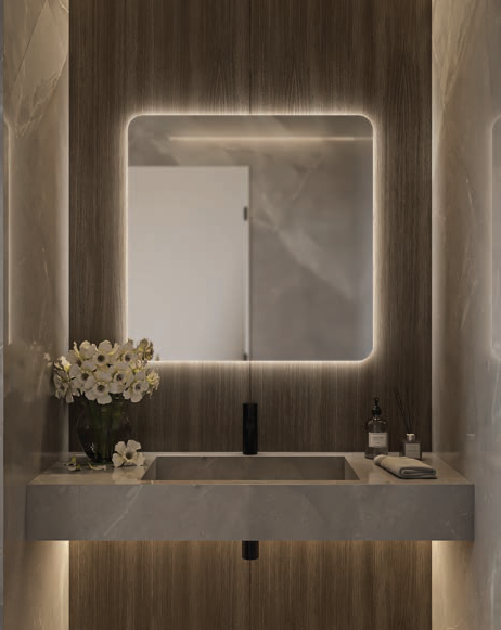 CURVED MIRROR 80X80CM