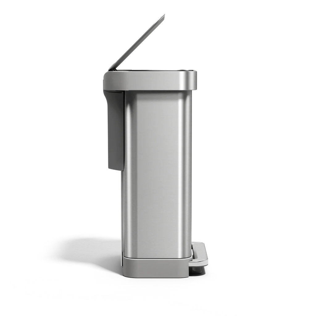 45L BRUSHED STAINLESS STEEL BIN
