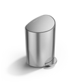 simplehuman 6L semi-Round Step can Brushed Stainless Steel