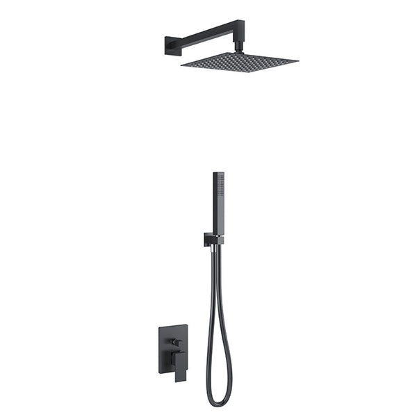 INCASSO BLACK SQUARE BUILT-IN COMPLETE CONCEALED SHOWER MIXER
