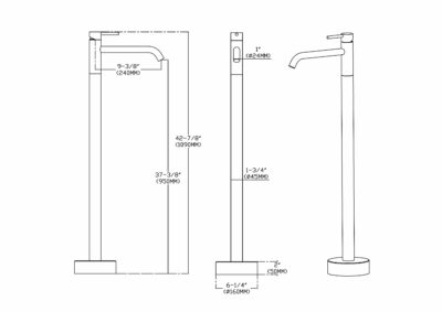 FLOOR STANDING CHROME BASIN MIXER