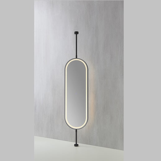 LED MIRROR WITH BLACK METAL FRAME 50x150CM