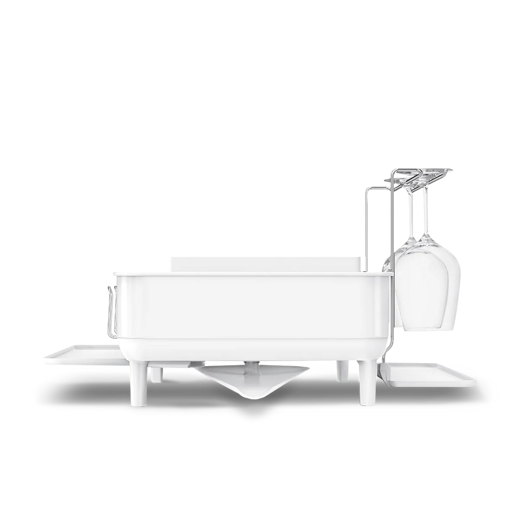 STEEL FRAME DISHRACK WHITE
