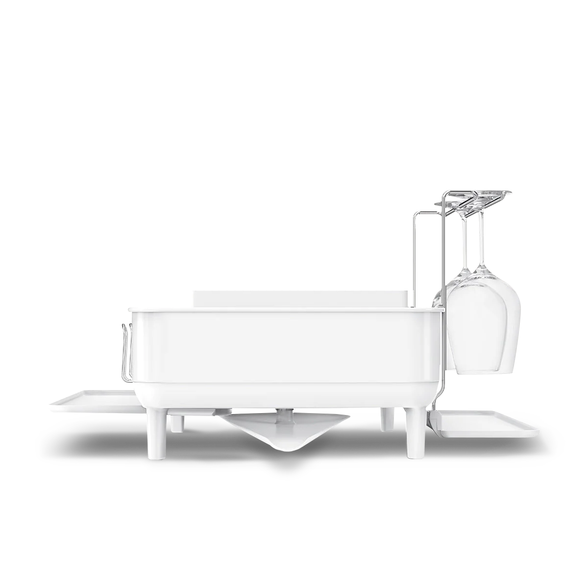 STEEL FRAME DISHRACK WHITE
