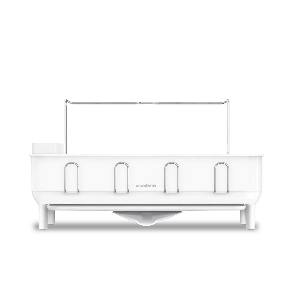 STEEL FRAME DISHRACK WHITE