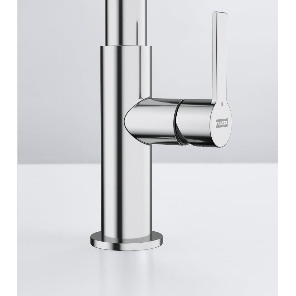 FRANKE Maris Slim Sink Mixer Clear Water Pull out Chrome
