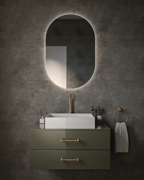 SEMI OVAL MIRROR