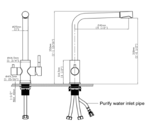 SKY PRIME 3-WAY SINK MIXER S/STEEL BLACK MATT