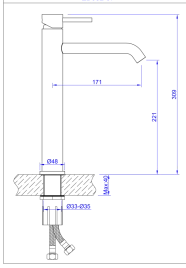 MEDITATION BASIN MIXER CHROME TALL