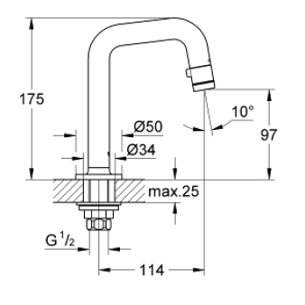 GROHE UNIVERSAL PILLAR TAP 1/2″