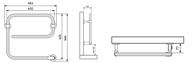 ATHENA A P 42-CP BATH ELECTRIC TOWEL WARMER