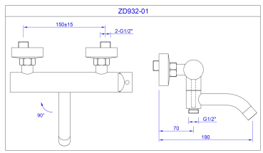 MEDITATION BATH MIXER BLACK MATT