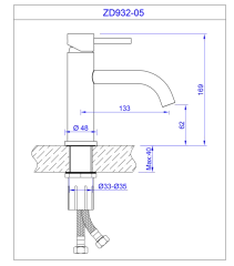 MEDITATION BASIN MIXER BLACK MATT
