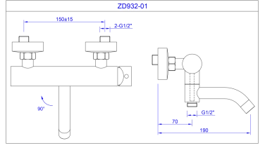 MEDITATION BATH MIXER CHROME
