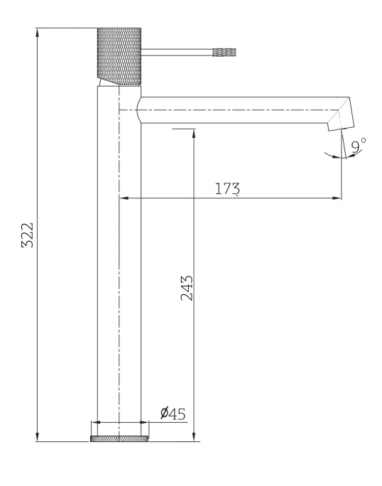 TERRA SINGLE LEVER BASIN MIXER TALL CHROME
