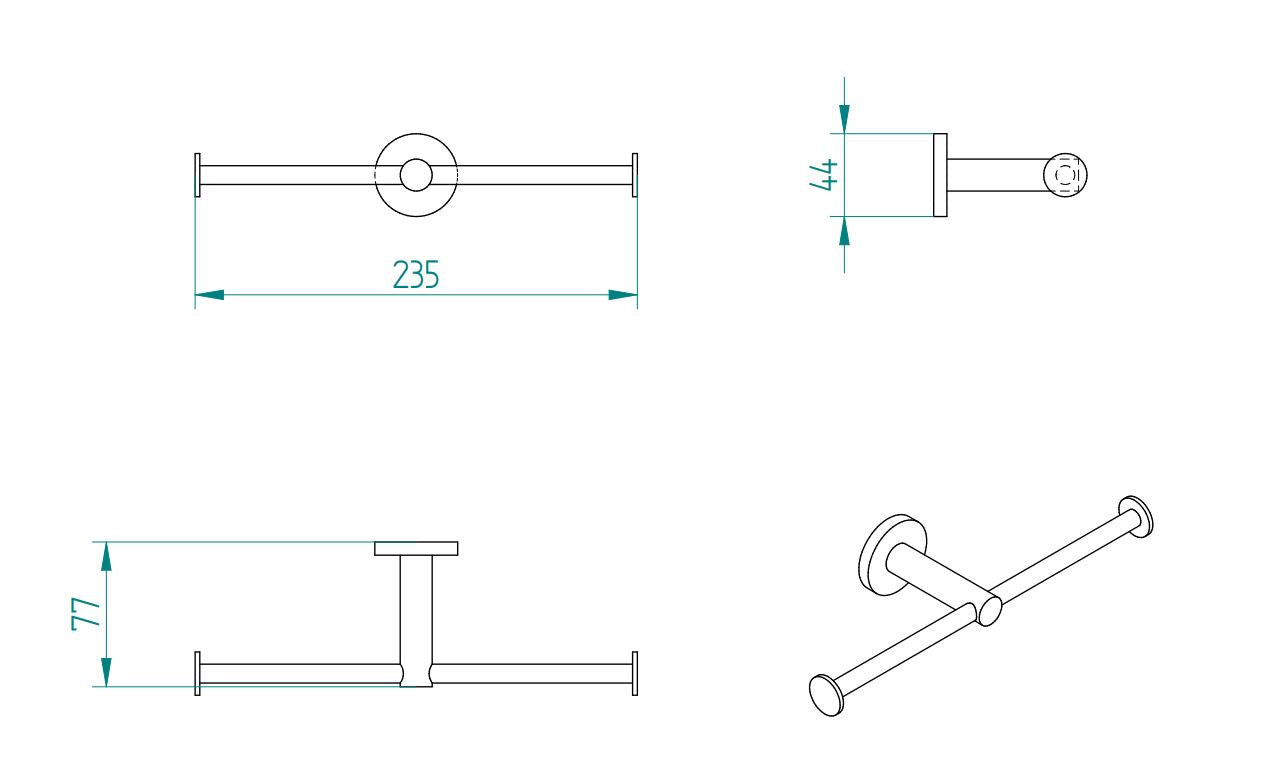 SIGMA DOUBLE TOILET ROLL HOLDER