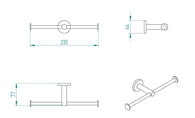 SIGMA DOUBLE TOILET ROLL HOLDER