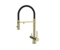 BRUSHED GOLD/ BLACK KITCHEN MIXER 3-WAY