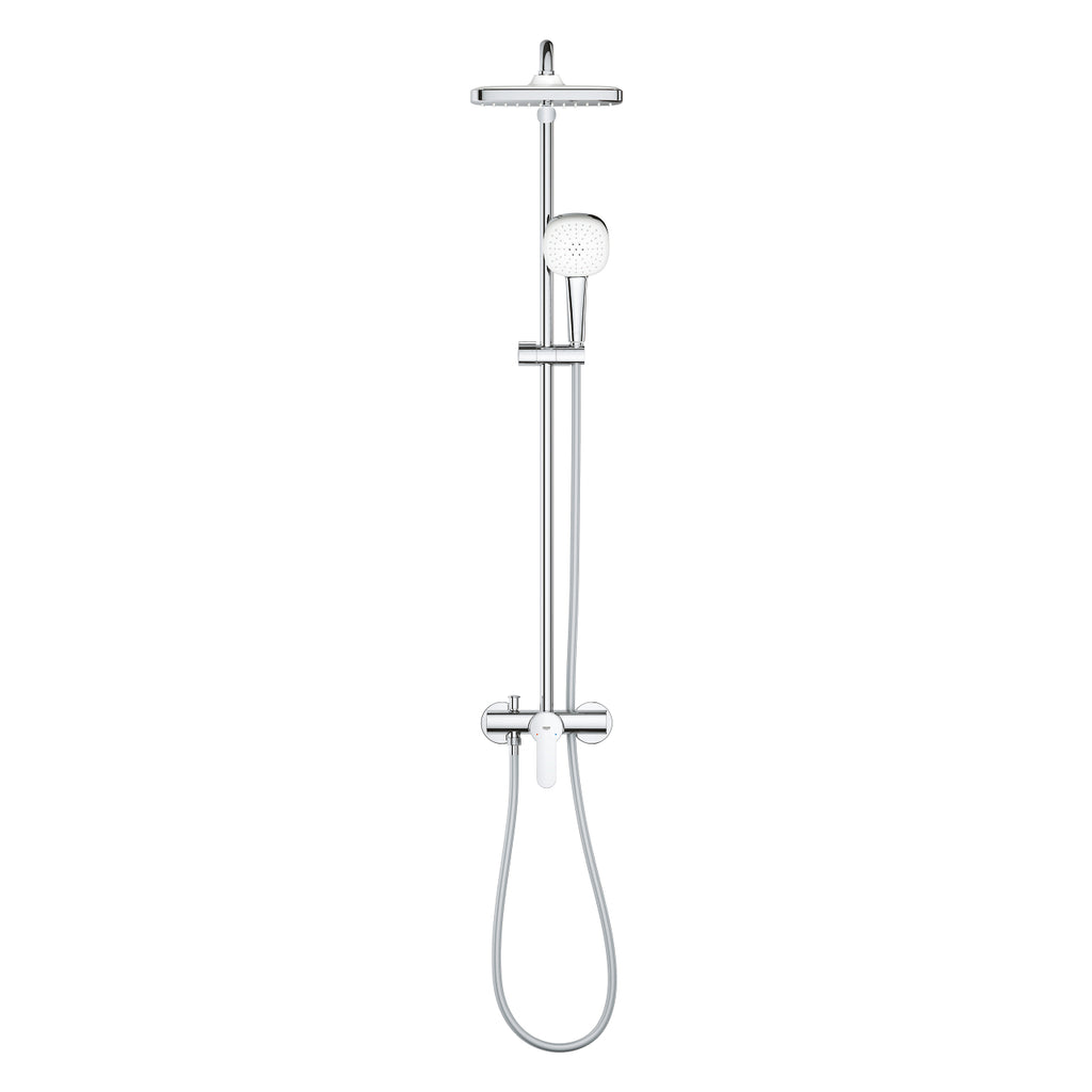 GROHE TEMPESTA COSMOPOLITAN SYSTEM 250 CUBE SHOWER SYSTEM WITH SINGLE LEVER MIXER FOR WALL MOUNTING