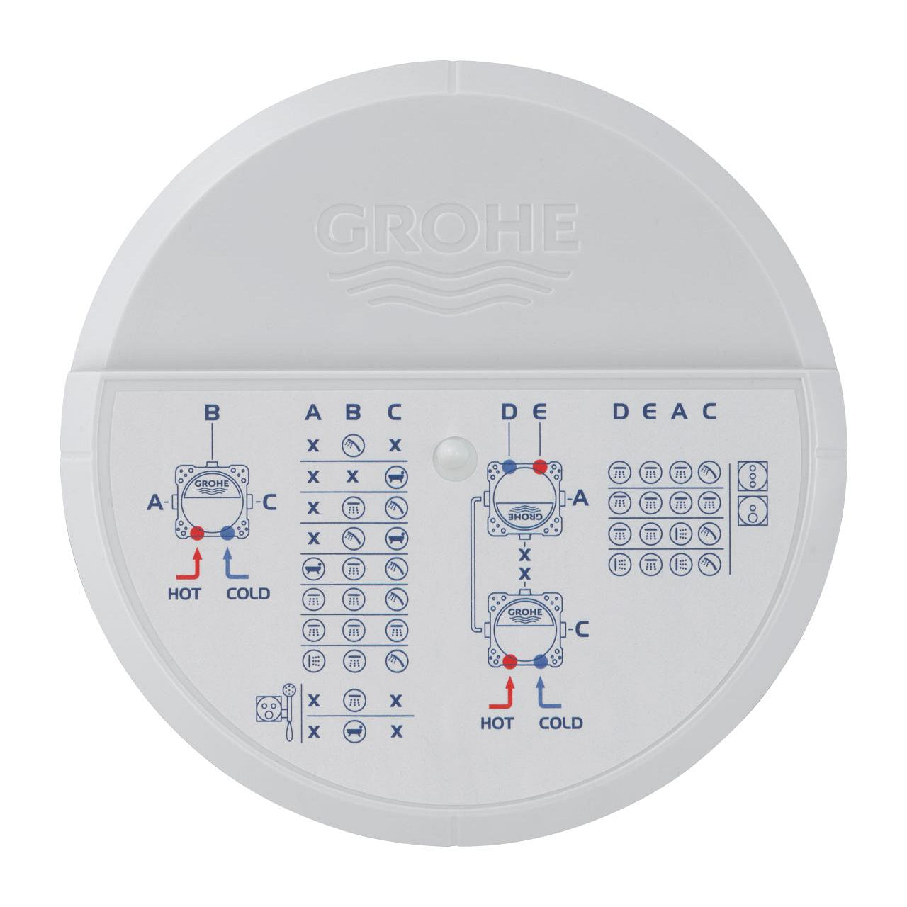 GROHE RAPIDO SMARTBOX UNIVERSAL ROUGH-IN BOX, 1/2″ FOR CONCEALED SHOWER MIXERS